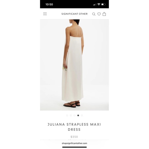 Anthropologie Significant Other Strapless Julianna Maxi Dress Size 4 - Picture 12 of 13